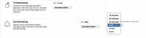 herinnering email sms
