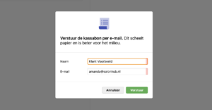 handmatige kassabon