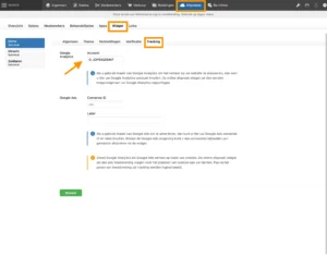 Google Analytics instellen in Salonhub