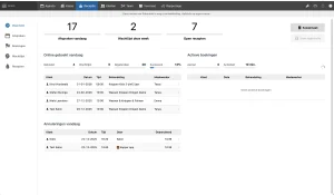 Receptie overzicht in Salonhub