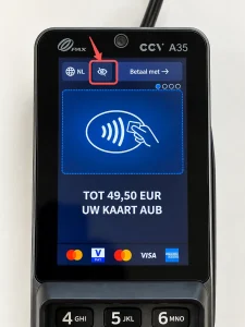 Betaalterminal met oogje